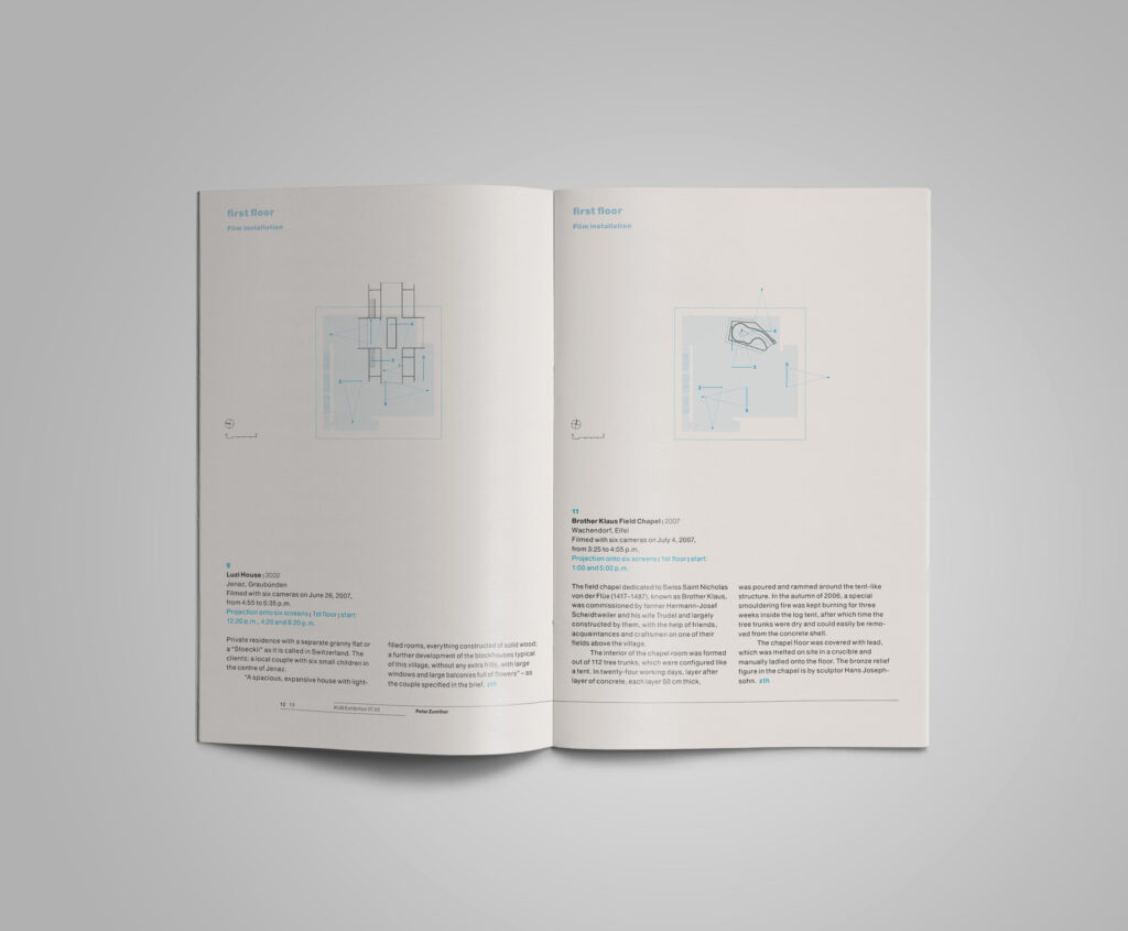 KUB 2007 Exhibition Booklet Peter Zumthor – Bauten und Projekte 1986–2007 p12-13