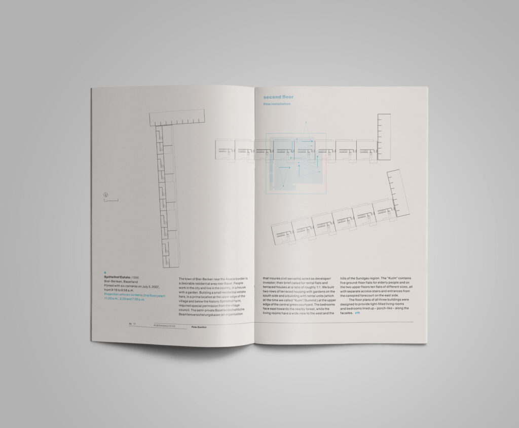 KUB 2007 Exhibition Booklet Peter Zumthor – Bauten und Projekte 1986–2007 p16-17